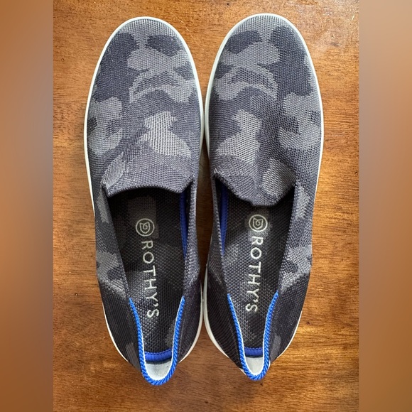 ROTHYS-The Original Slip On Sneaker Black Gray Camo Retired Color-Size 9 - Picture 2 of 11